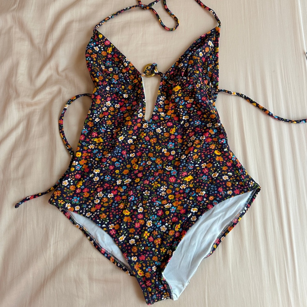 tory burch floral one-piece swimsuit